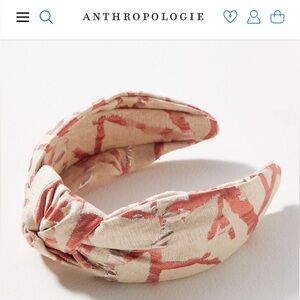 Anthropologie Everly peach knot headband dressy bohemian coral cream champagnes